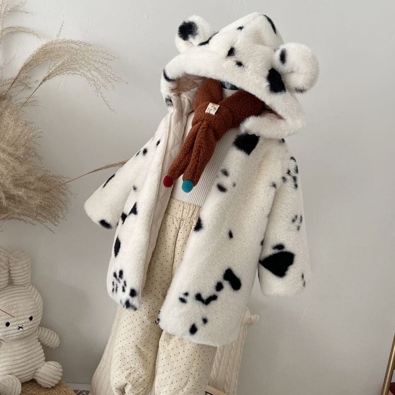 Women's Children's Fur Coat Ear Cap