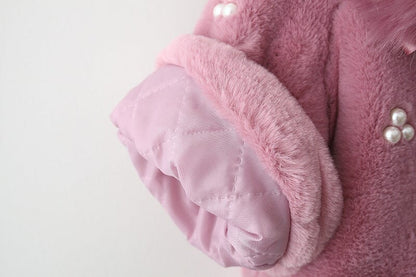 Women's Children's Fur Collar Coat