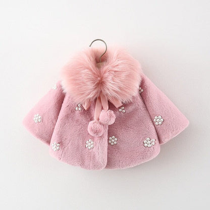 Women's Children's Fur Collar Coat