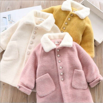 Women's Children's Jacket Wool Pockets