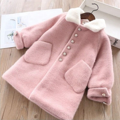 Women's Children's Jacket Wool Pockets