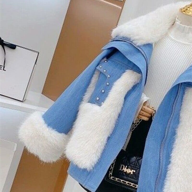 Children's Women's Rhinestone Leather Coat