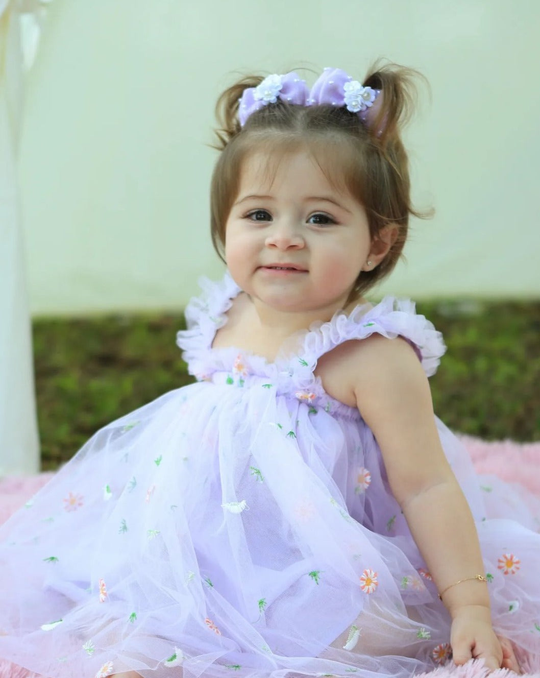 Children's Dress Tulle Flowers