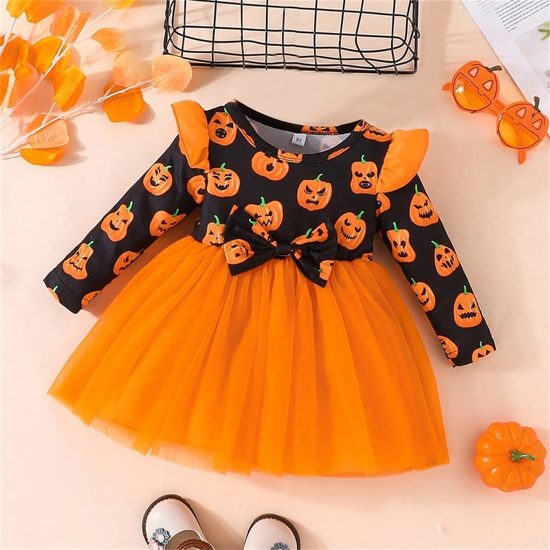 Helloween children's dress with bow