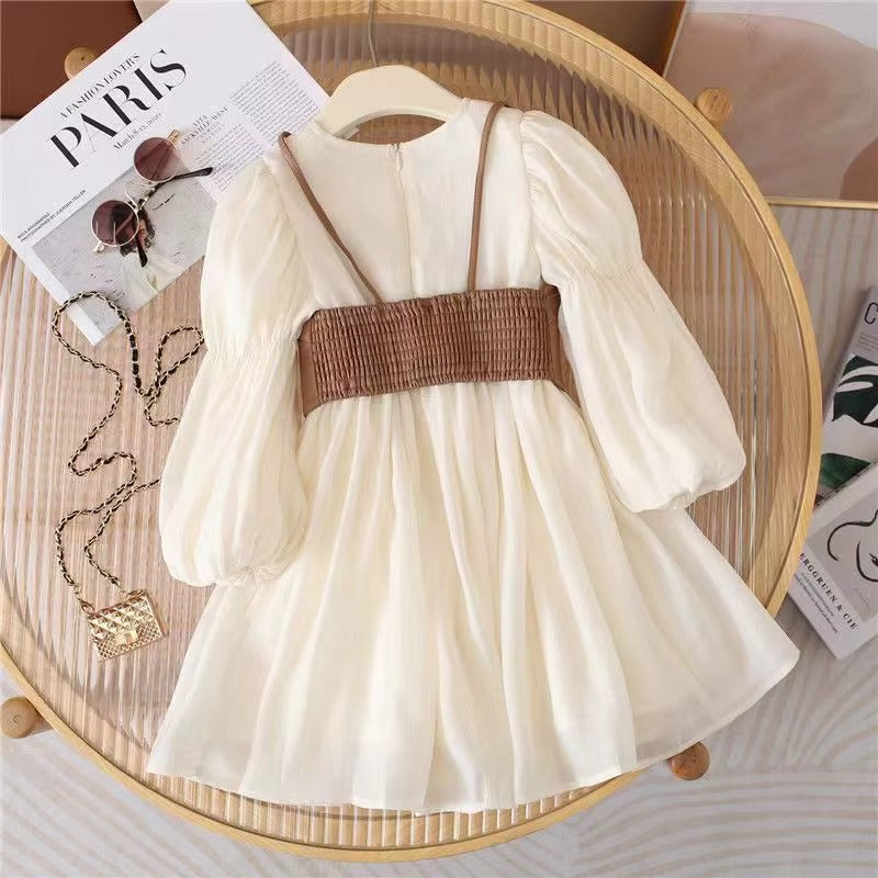 Children's Dress + Beige Vest