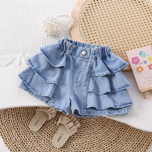 Girls' Infant Shorts Jeans Ruffles