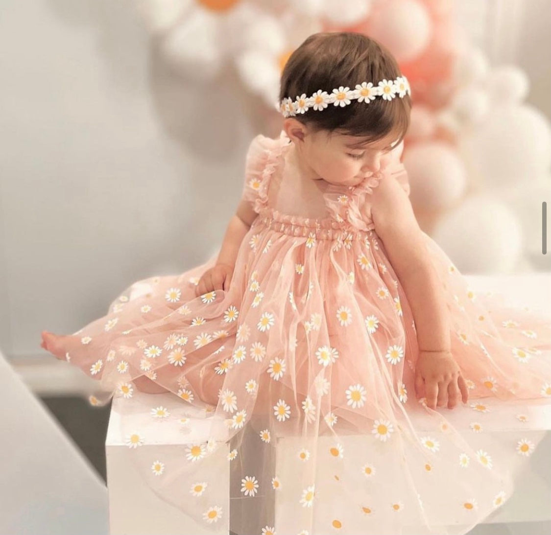 Daisy tulle baby dress