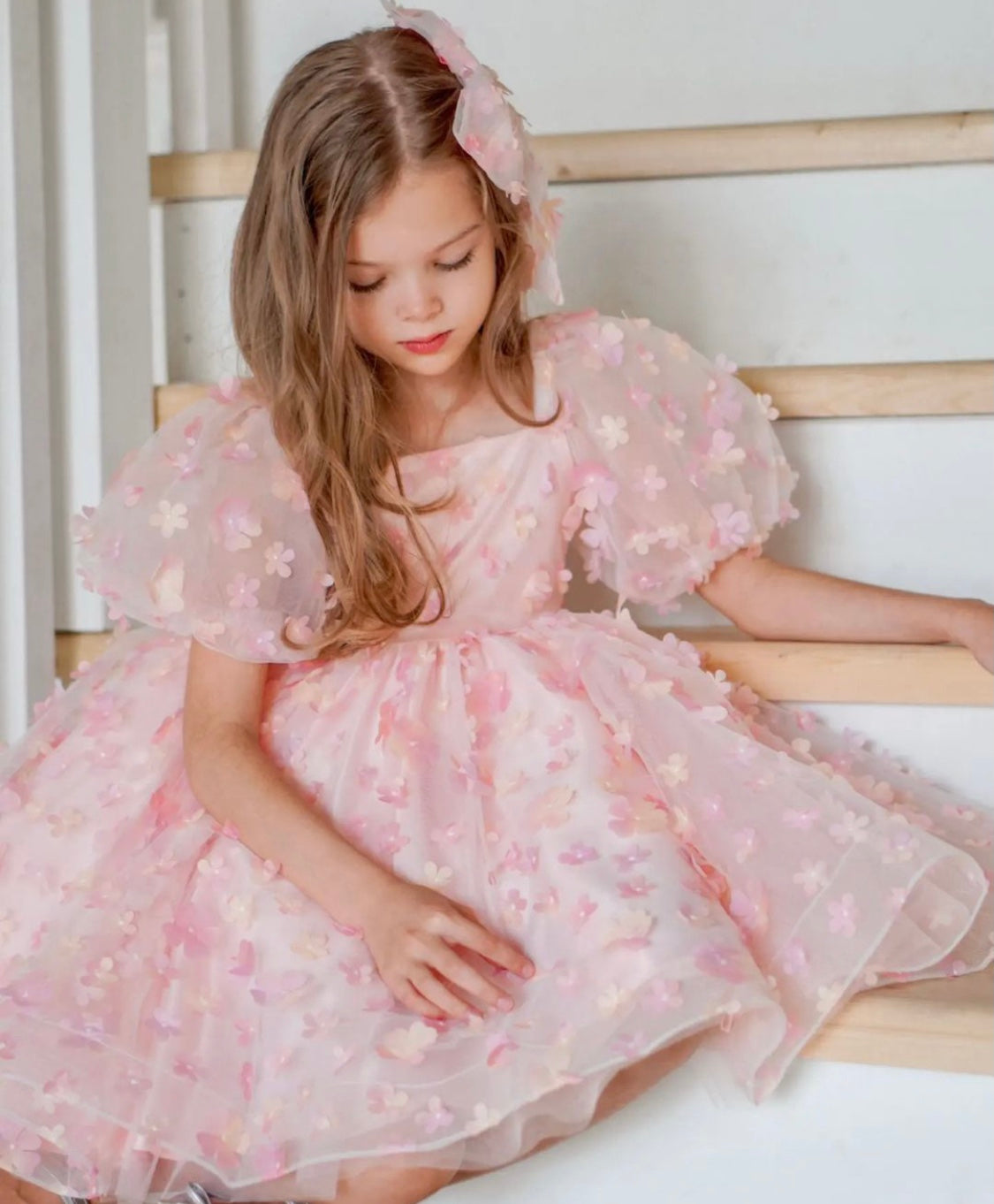 Delicate Dress for children with flowers