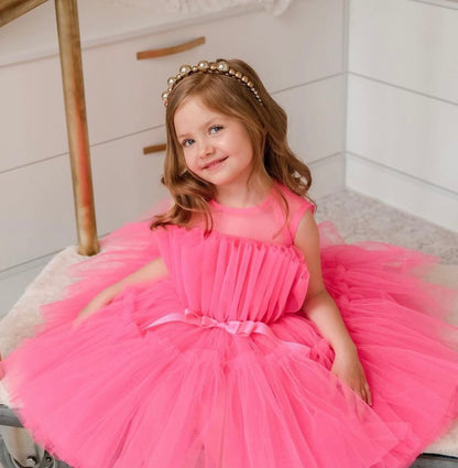 Tulle and lace Tiered Princess Dress