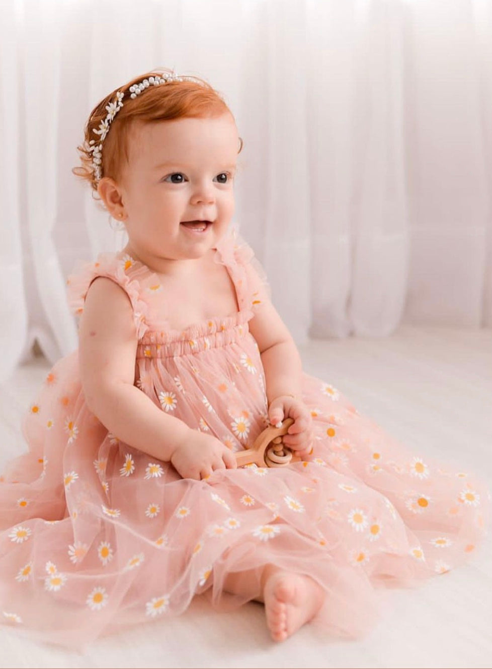 Daisy tulle baby dress