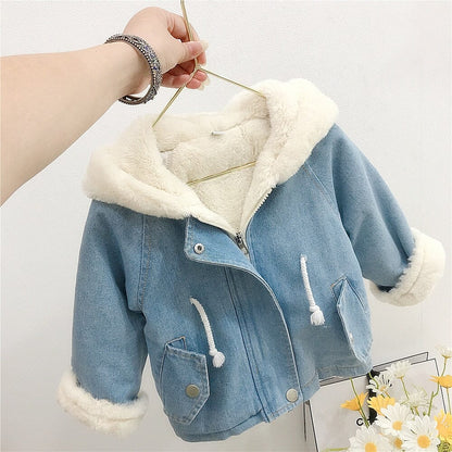 Children's Jacket Furry Rabbit Ear