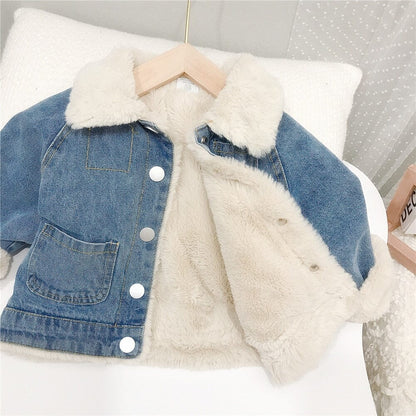 Children's Jacket Furry Rabbit Ear