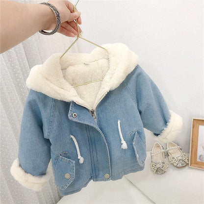 Children's Jacket Furry Rabbit Ear