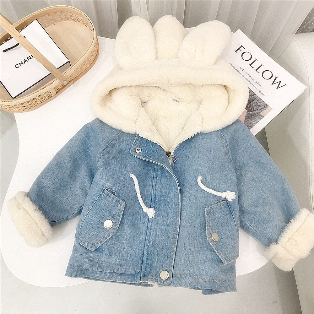 Children's Jacket Furry Rabbit Ear