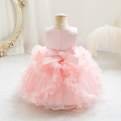 Children's Party Dress Tulle Skirt Flowers