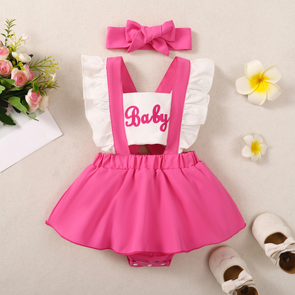 Baby Pink Children's Dress + Sash