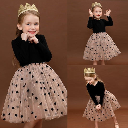 Children's Dress With tulle skirt with stars