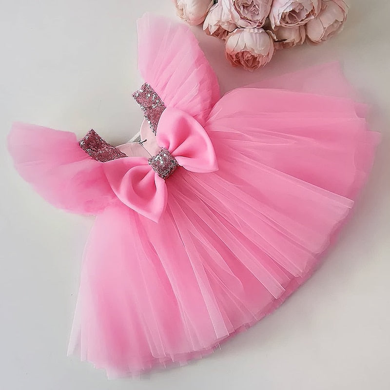 Bow Tulle Party Dress