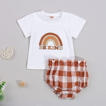 Brown Plaid Set