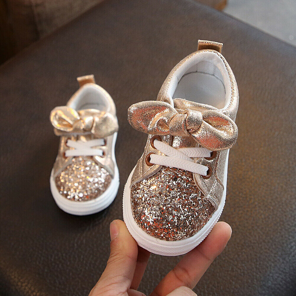 Children's Feminine Shiny Sneakers