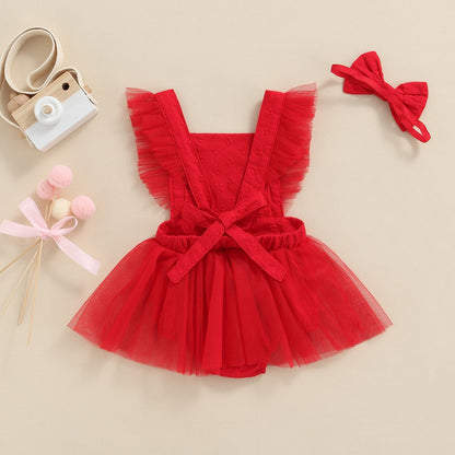 Children's Bodysuit Red + Bow