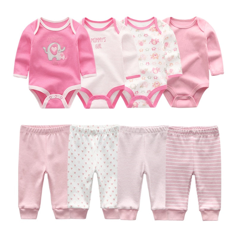 Kit 8 Pieces baby girl prints