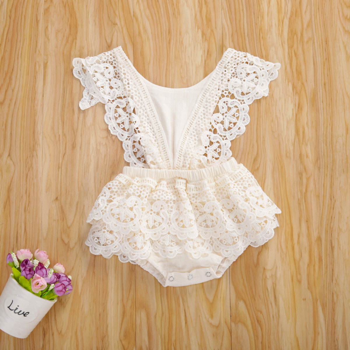 Children's Bodysuit Lace Skirt