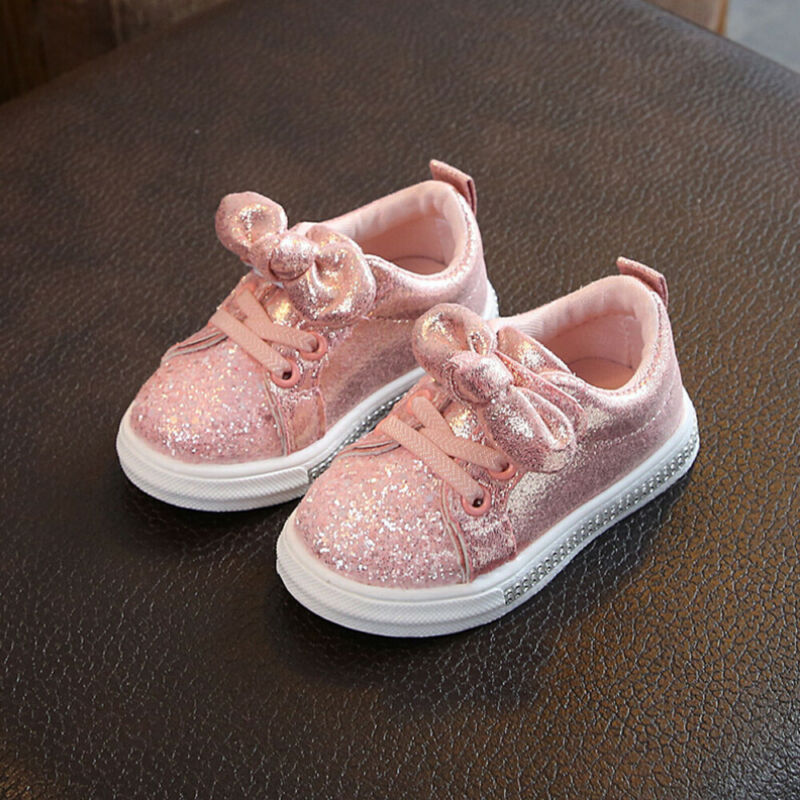 Children's Feminine Shiny Sneakers