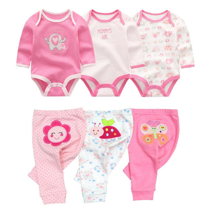 Kit 6 Pieces baby girl prints