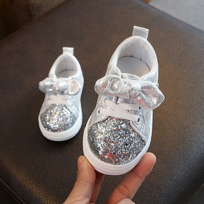 Children's Feminine Shiny Sneakers