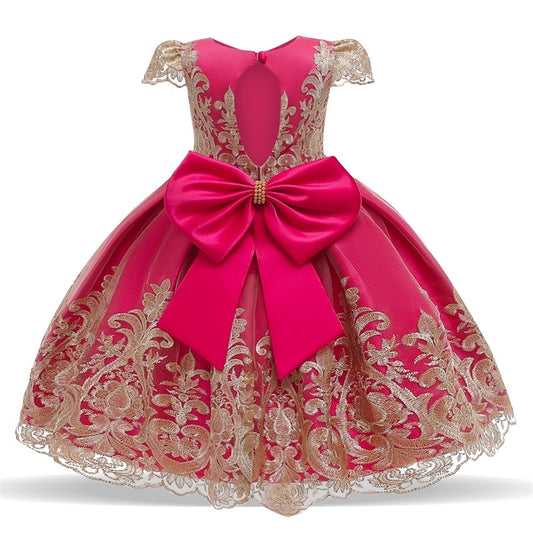 Pink Prom Dress With Bow