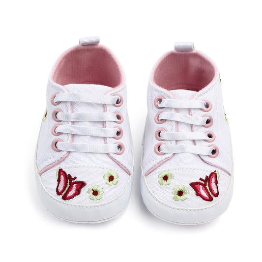 Embroidered Butterfly baby shoes