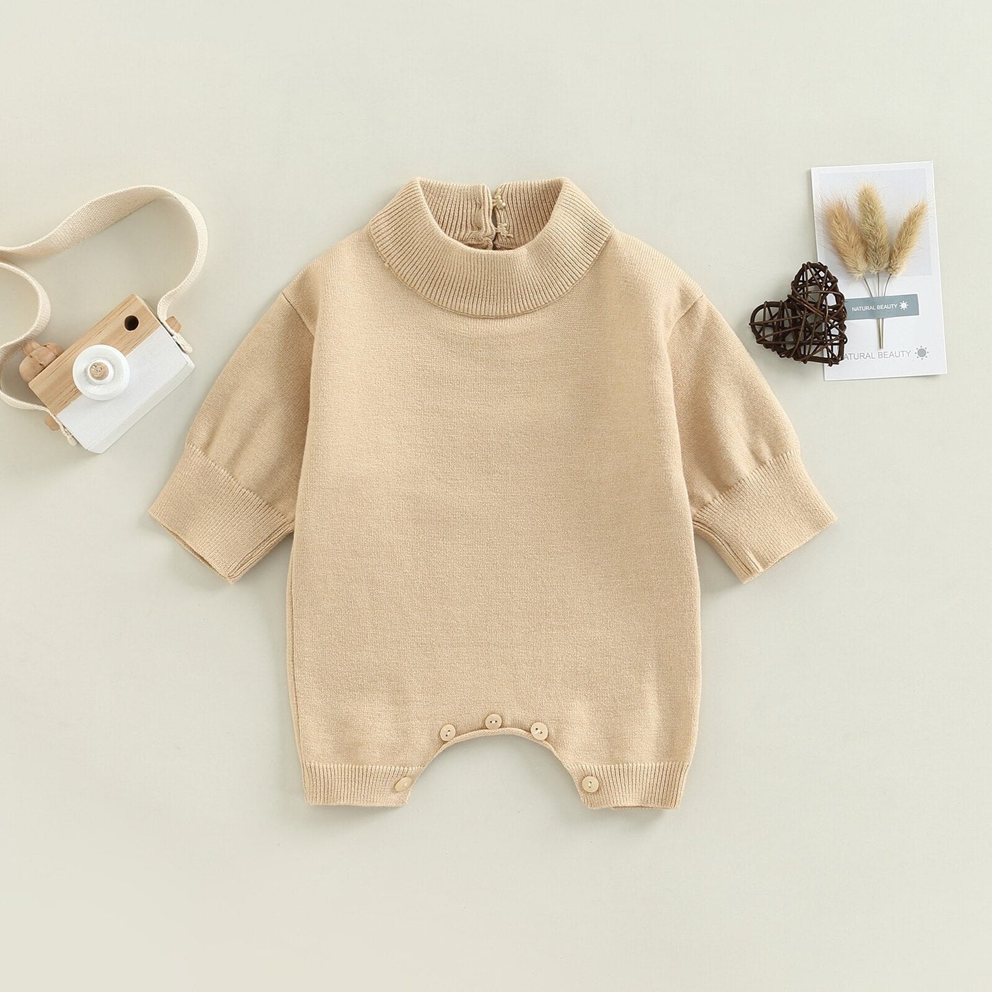 Beige and Brown Children's Jumpsuit