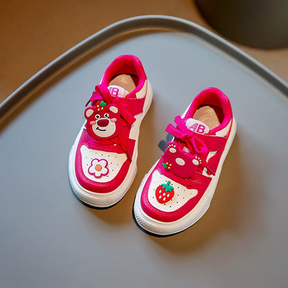 Children's Sneakers With Rubber Colors Adornment