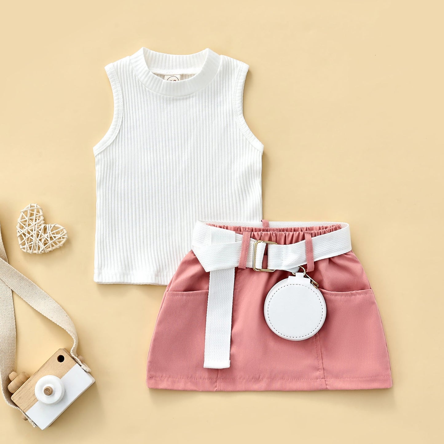 Children Summer Skirt Outfit Sleeveless