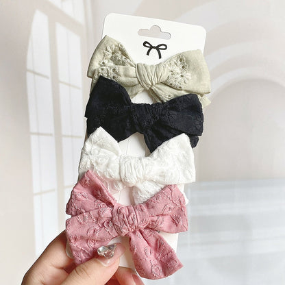 4Pcs/Set Vallery Bows Hair Clip