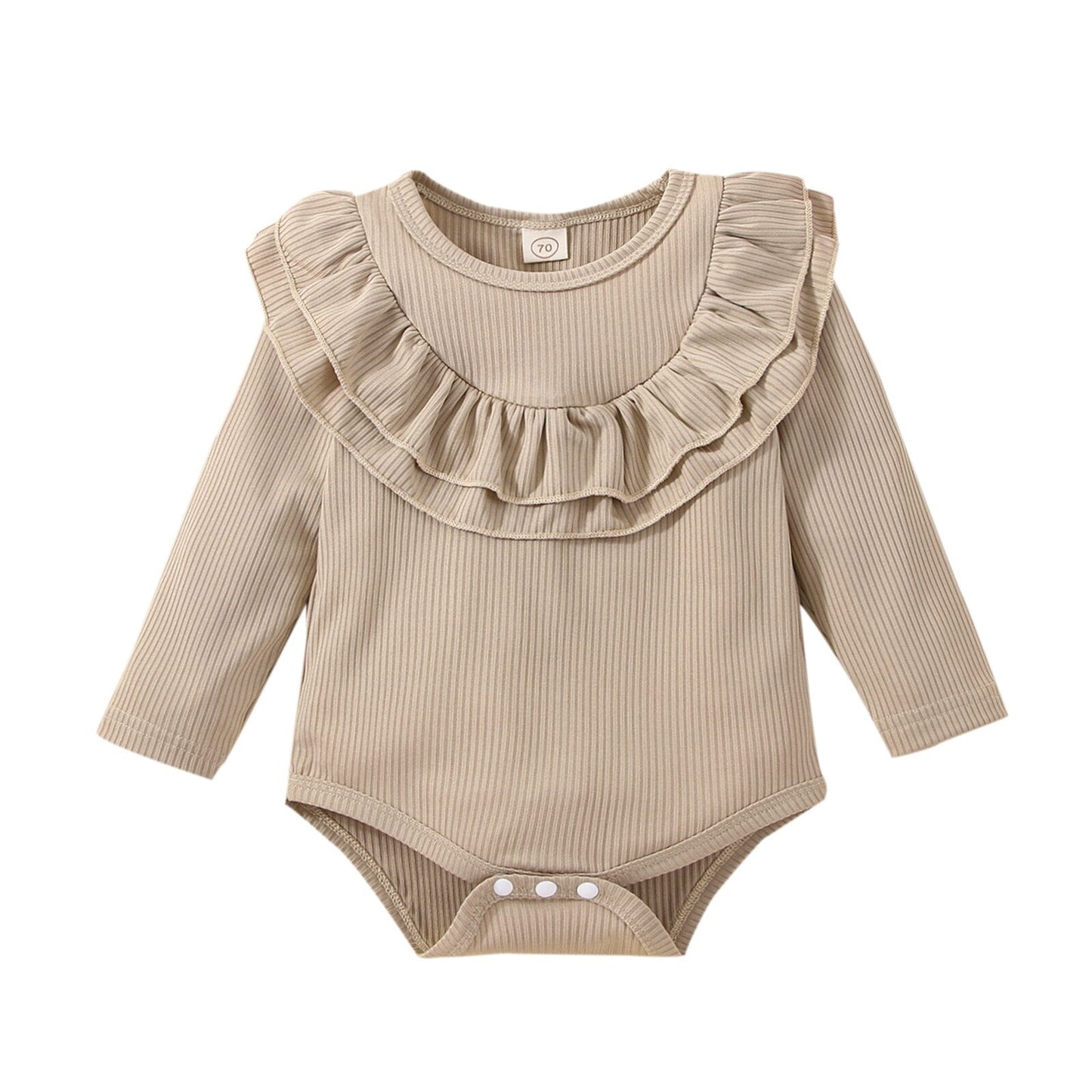 Children's Bodysuit Collar Ruffles