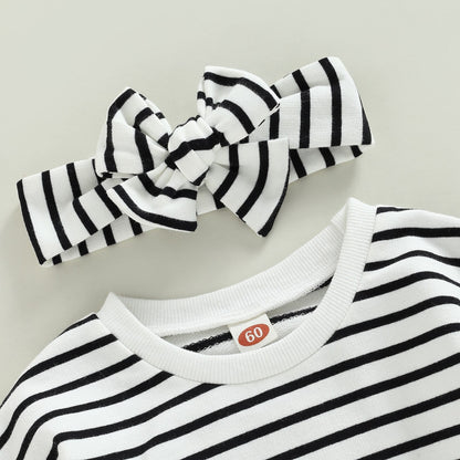 Children's Bodysuit Stripes + Hairband