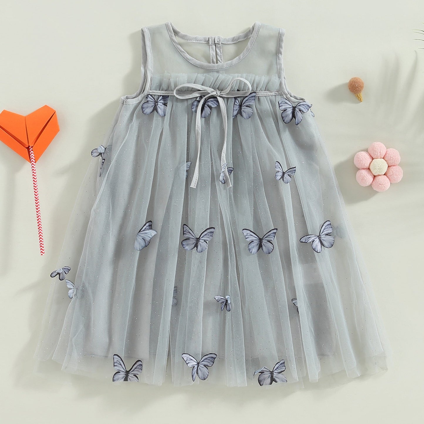 Butterfly Flower Mesh Dress