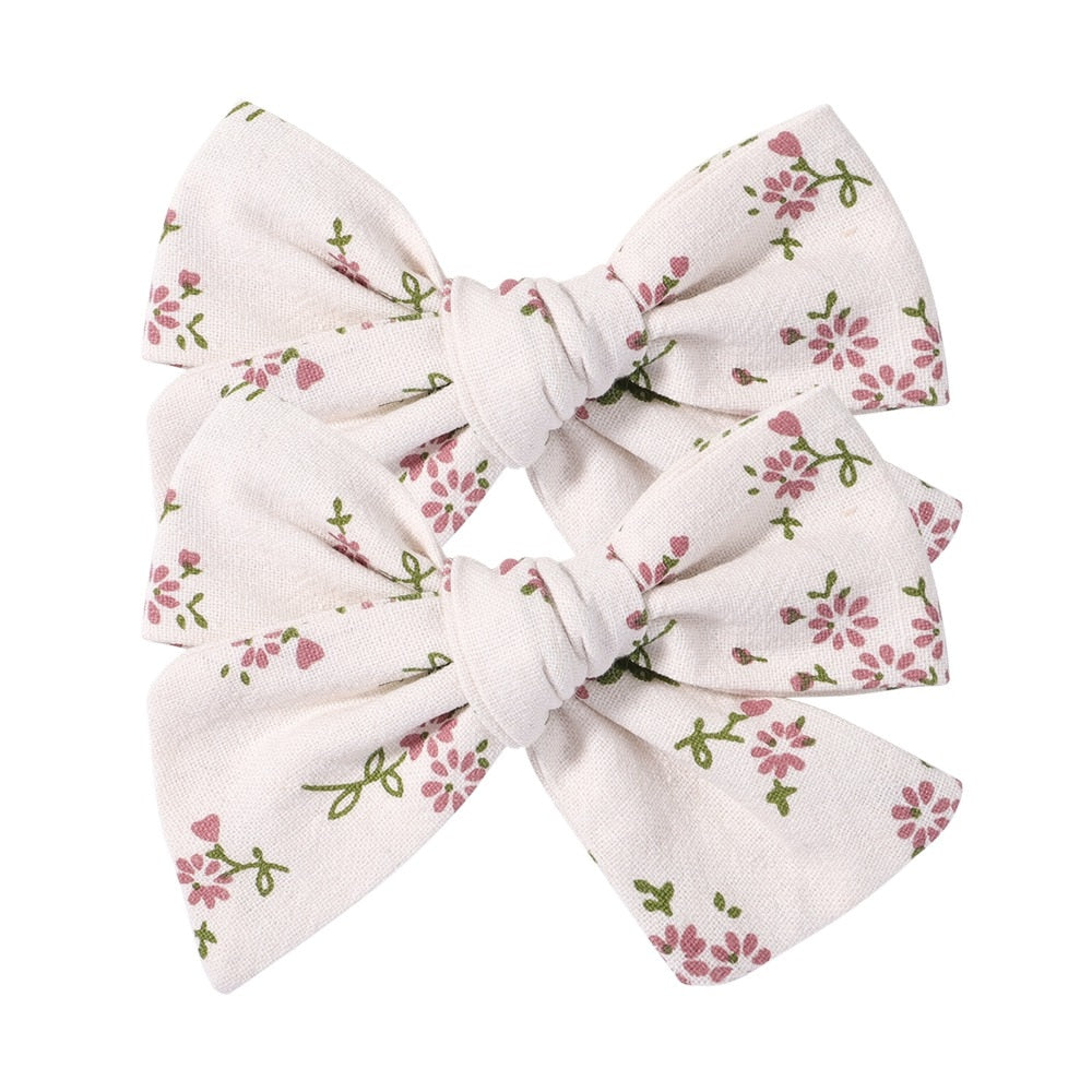 2Pcs/Set  Emma Bowknot Hair Clips