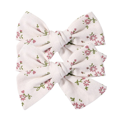 2Pcs/Set  Emma Bowknot Hair Clips