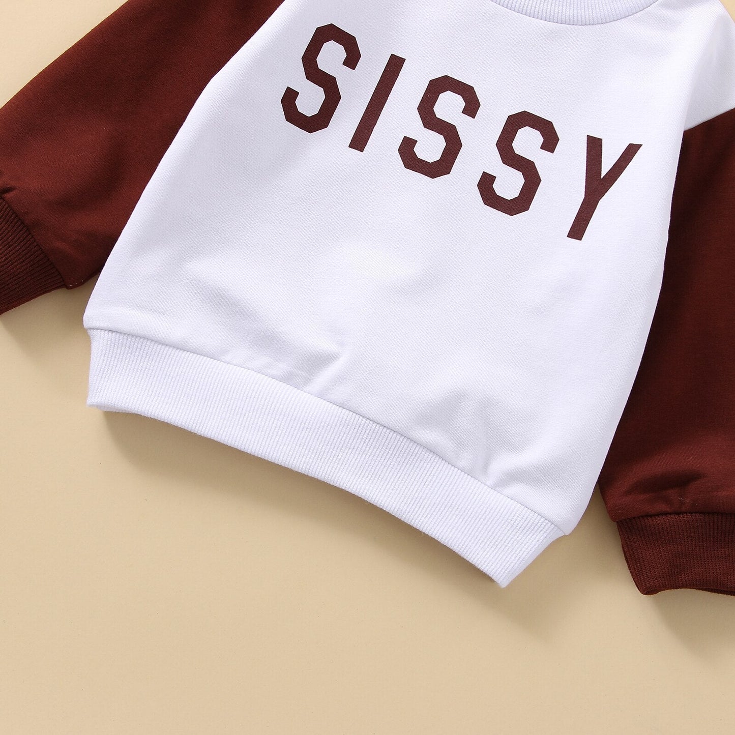 Brown and White Children's Sweatshirt