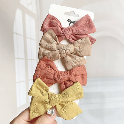 4Pcs/Set Vallery Bows Hair Clip