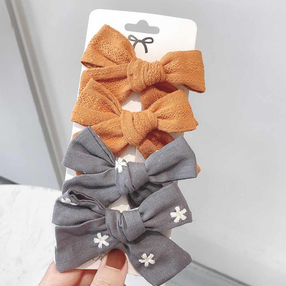 4Pcs/set Emily Hair Bows Clips