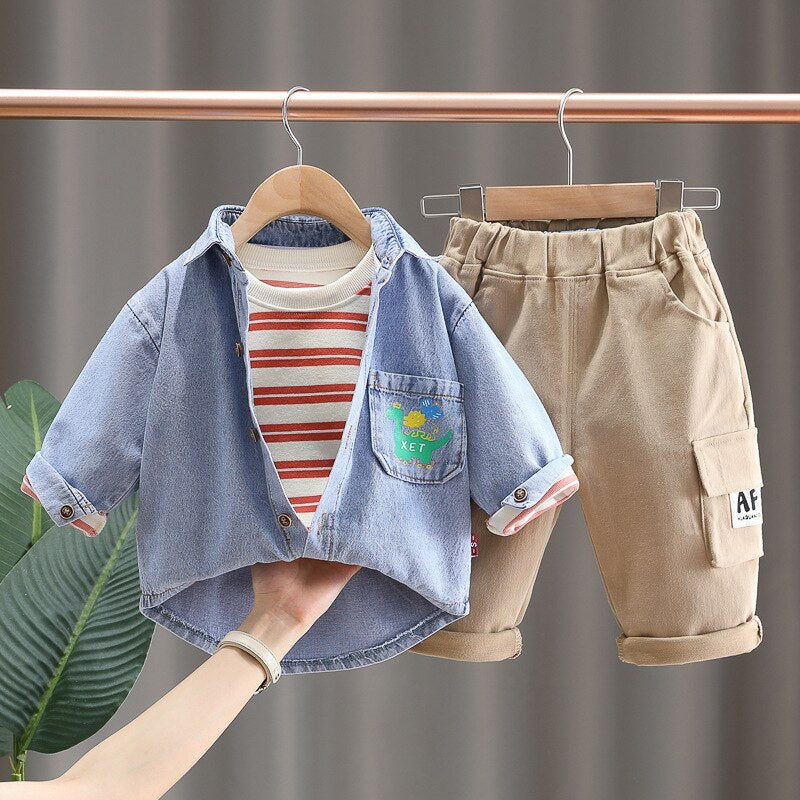 Children's 3 Piece Set with Jeans Jacket