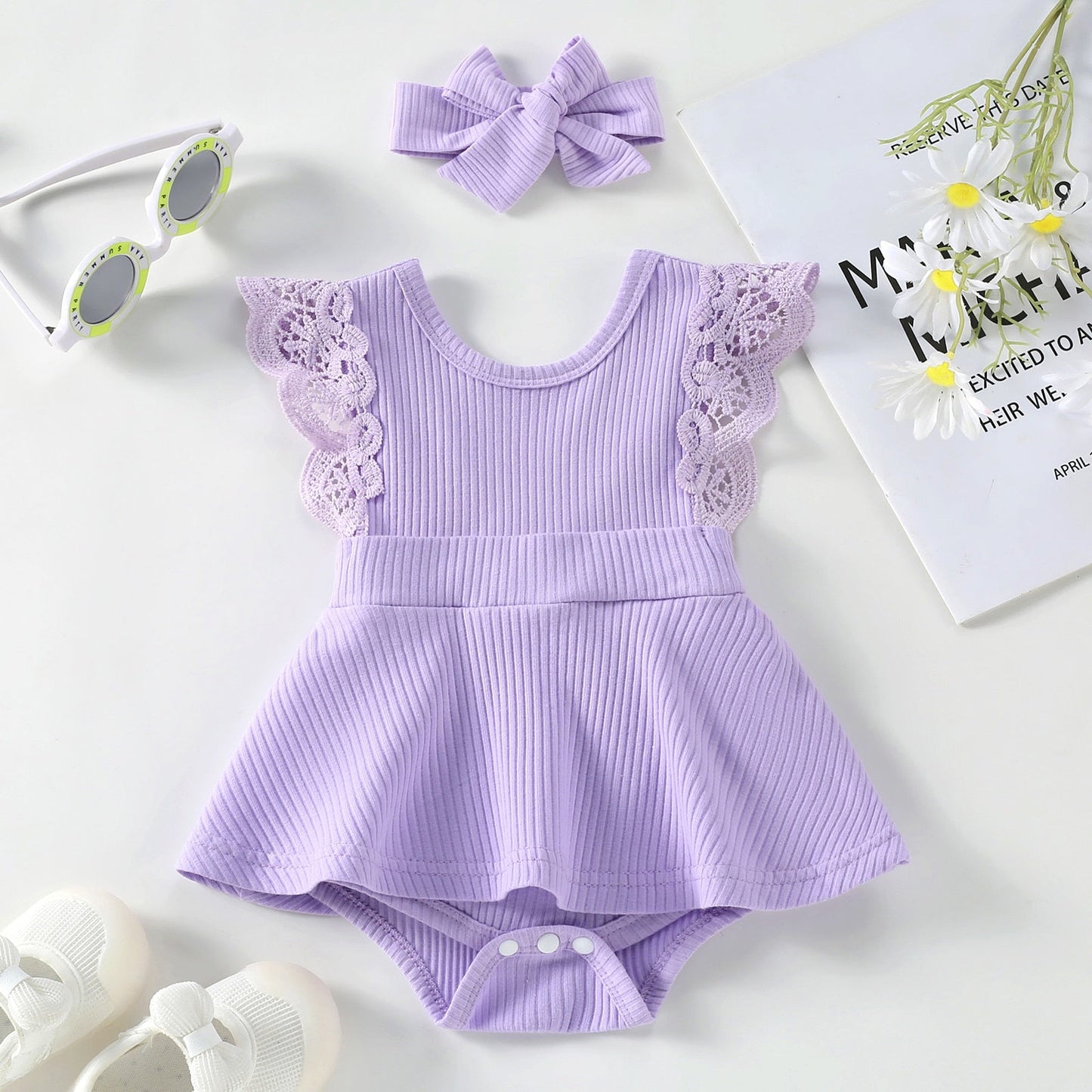 Candy Colors Romper + Headband Set