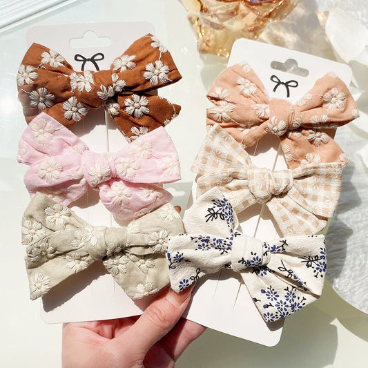 2Pcs/Set  Emma Bowknot Hair Clips