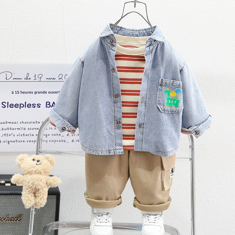 Children's 3 Piece Set with Jeans Jacket