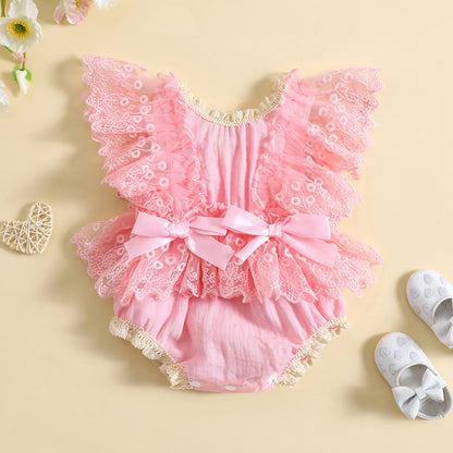 Floral Lace Bodysuit for baby