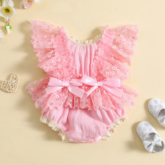 Floral Lace Bodysuit for baby